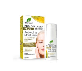 Dr. Organic Pro Collagen hidratantna anti aging krema s probiotikom 50 ml